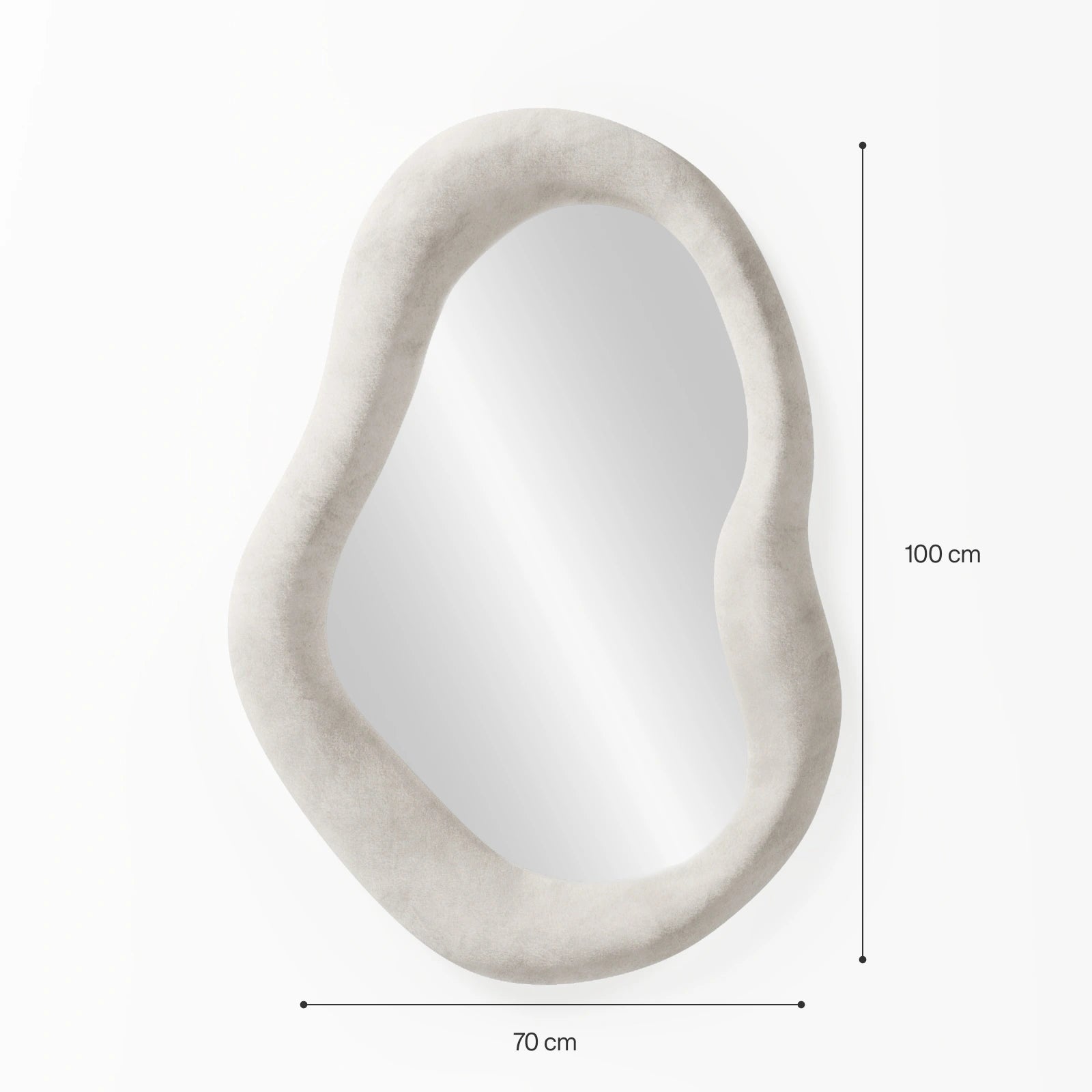 Clarion Flannelette Frame Irregular Wall Mirror 5
