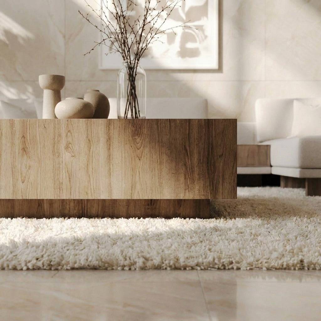 Cube Wood Coffee Table image
