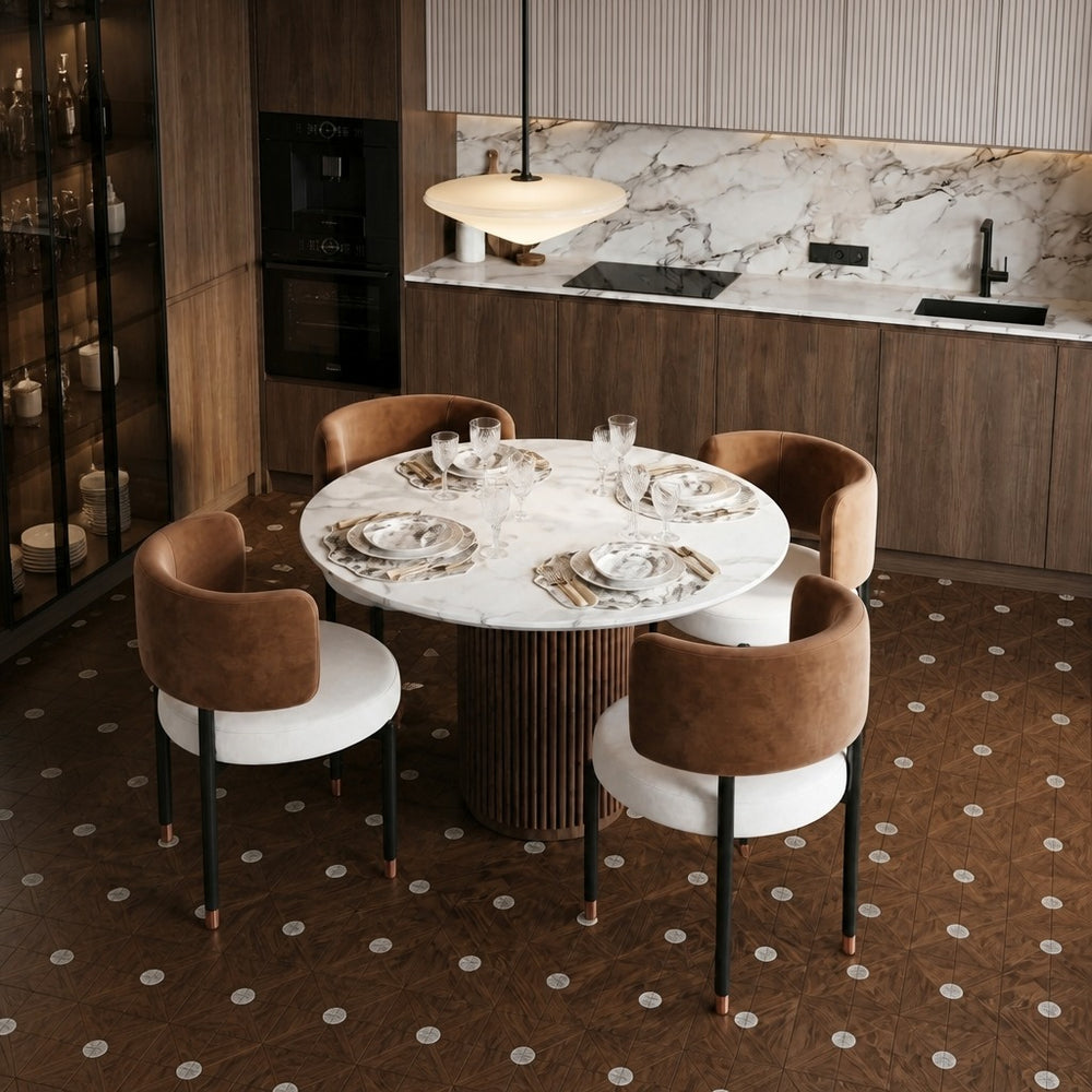 Milan Marble Top Dining Table
