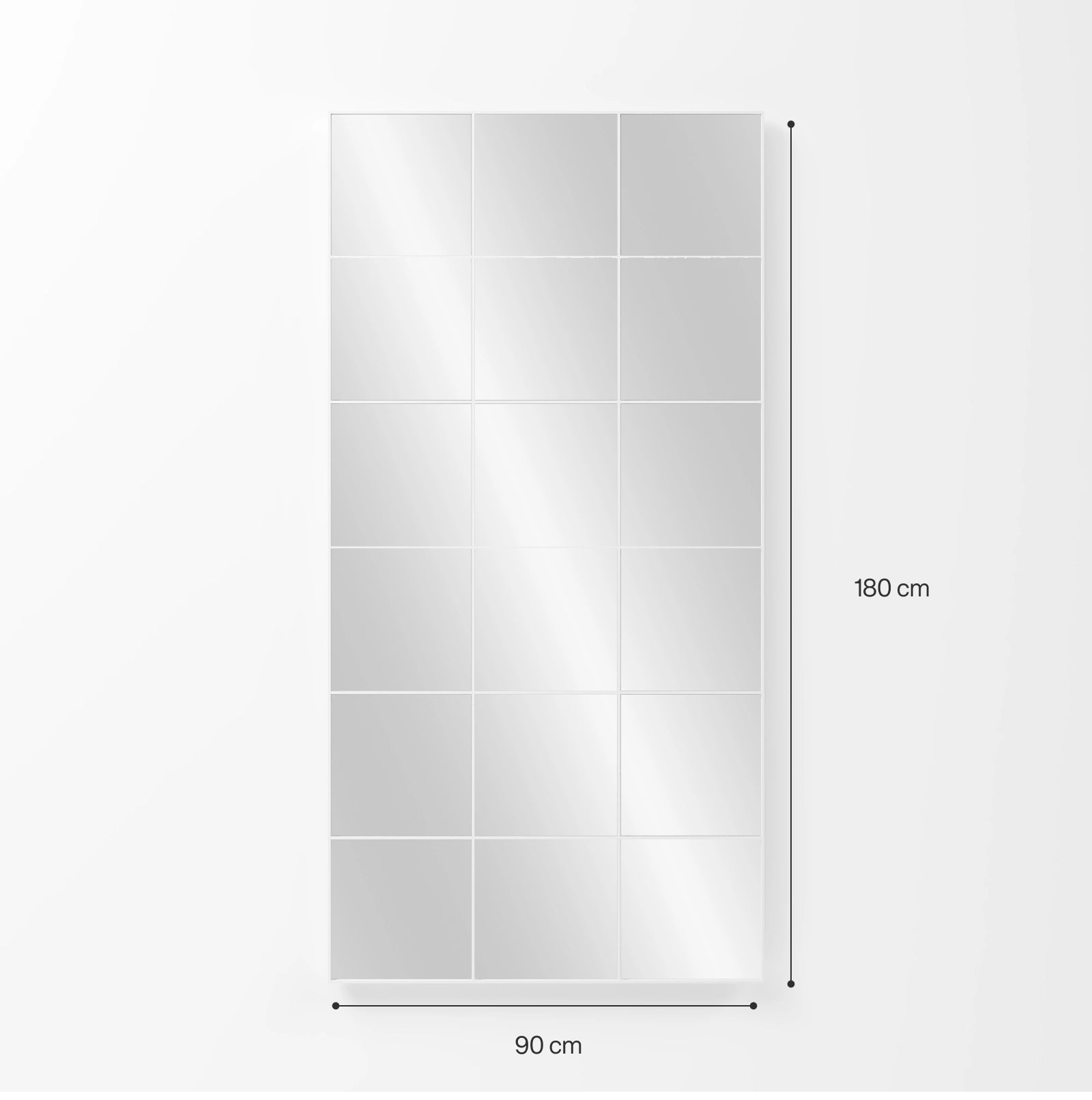 Eclipsa White Rectangular Window Mirror