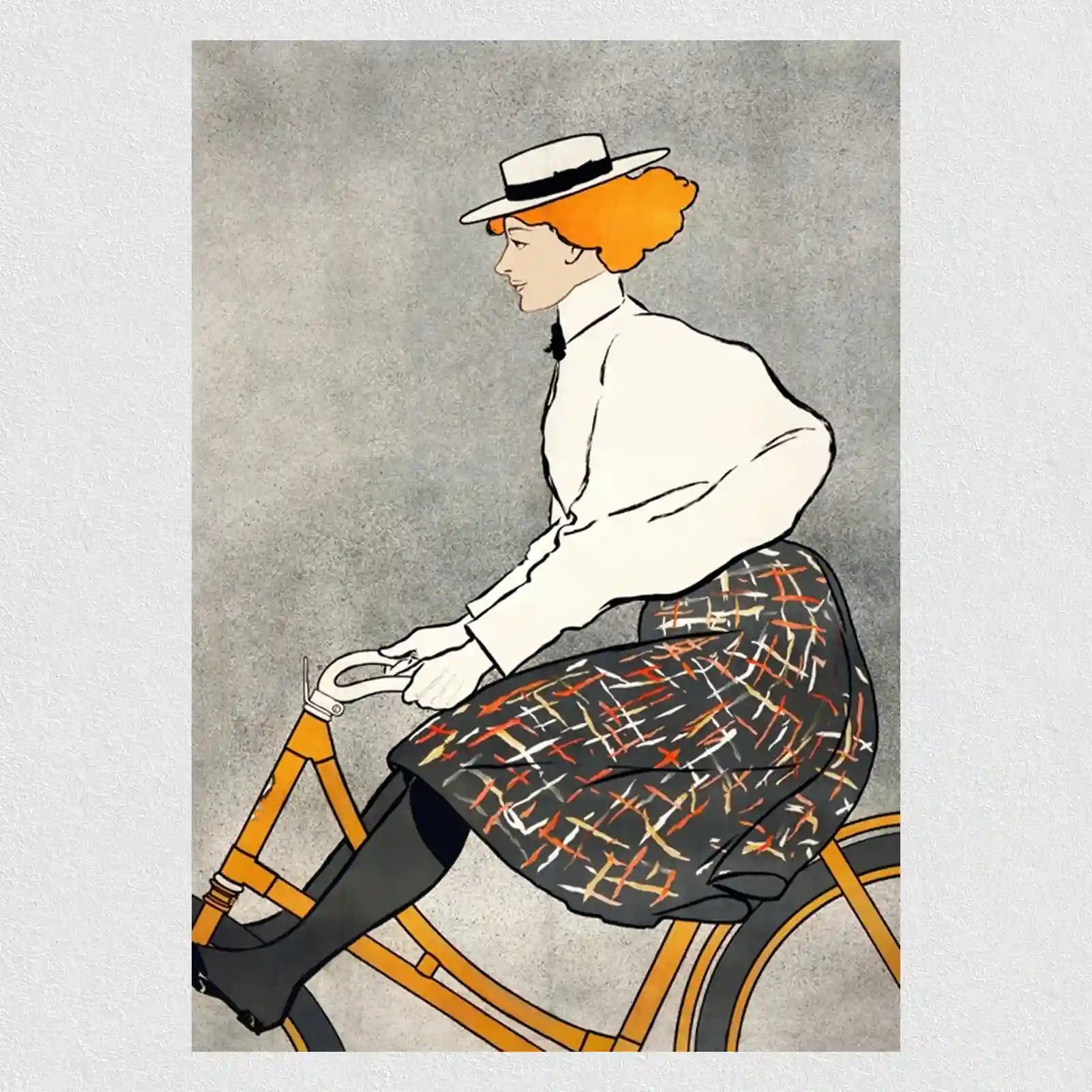 She Is Riding a Bike Poster