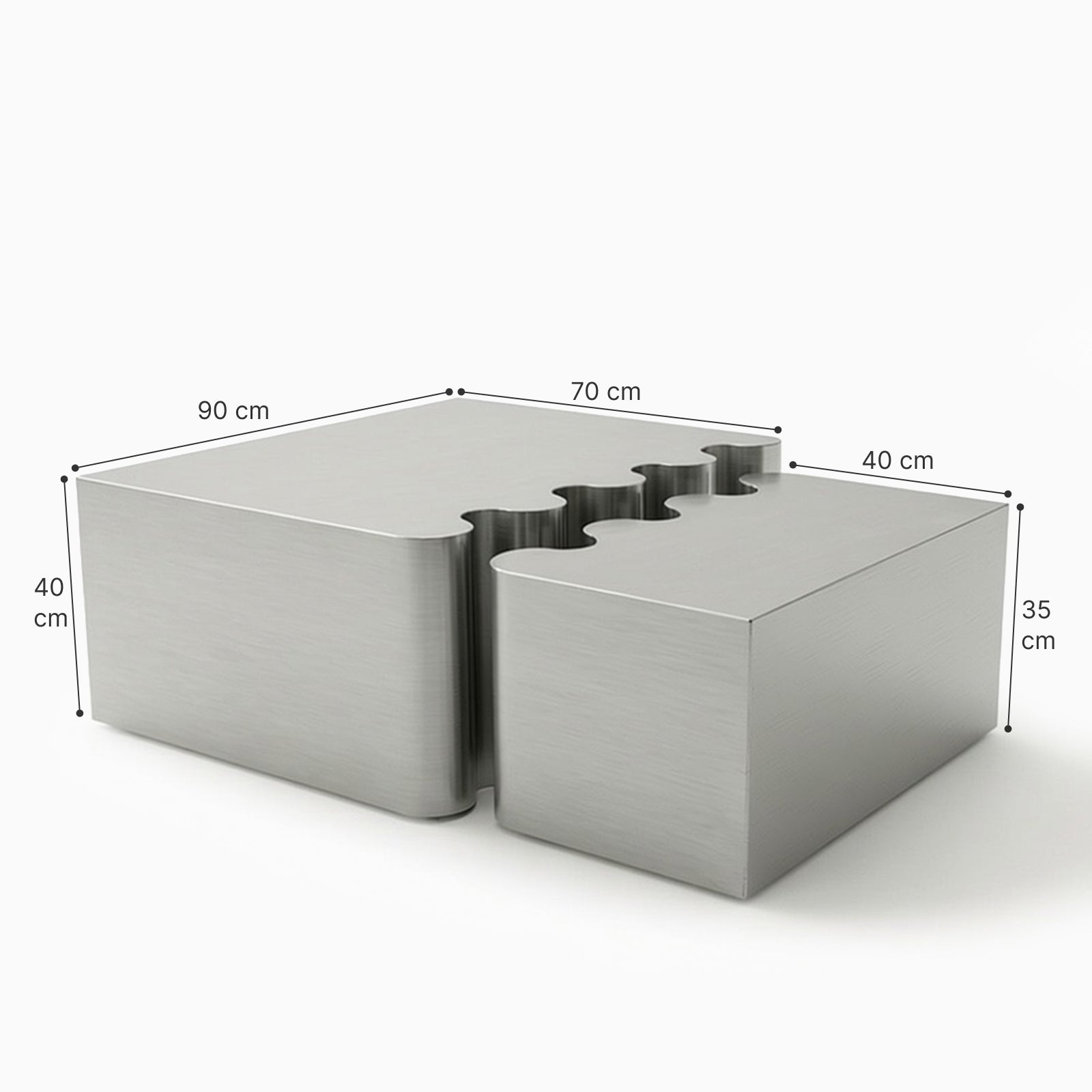 Armand Steel Interlocking Coffee Table image