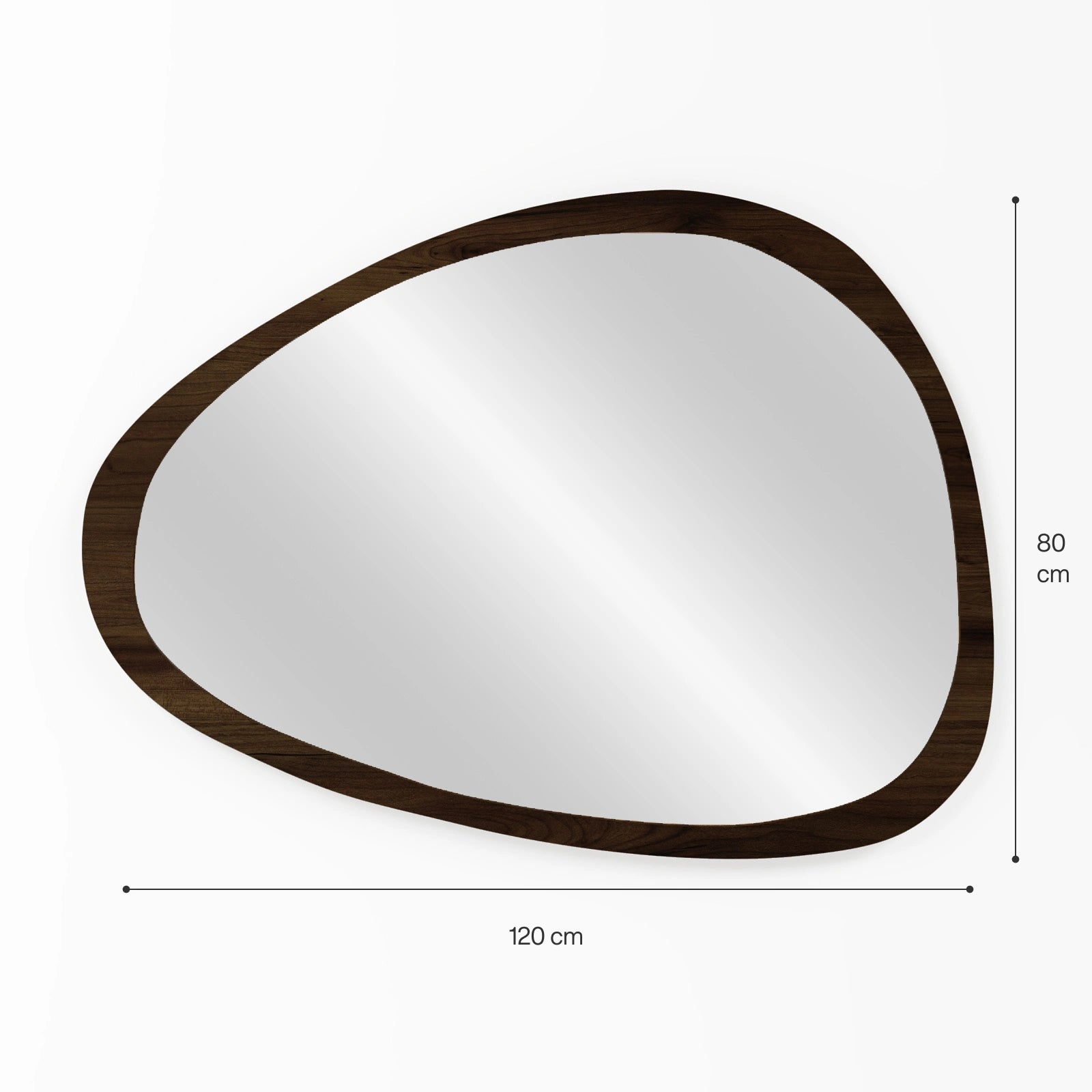 Vellum Irregular Shape Wall Mounted Mirror