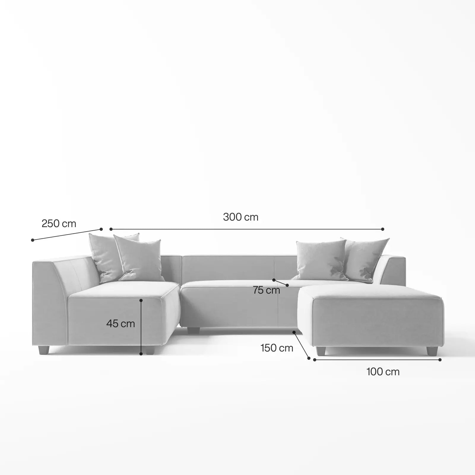 Woodland Retreat Sofa 4-Seater with Ottoman