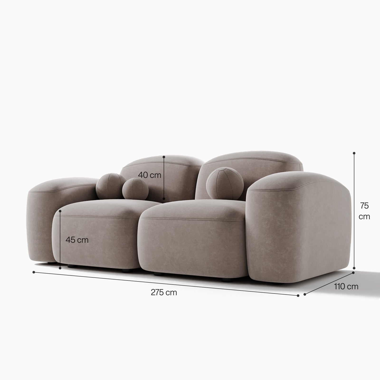 Freedom 2-Seater Straight Sofa image