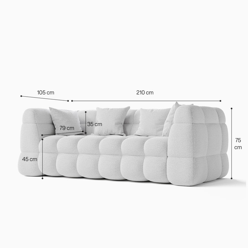 Cloud 2-Seater Straight Sofa