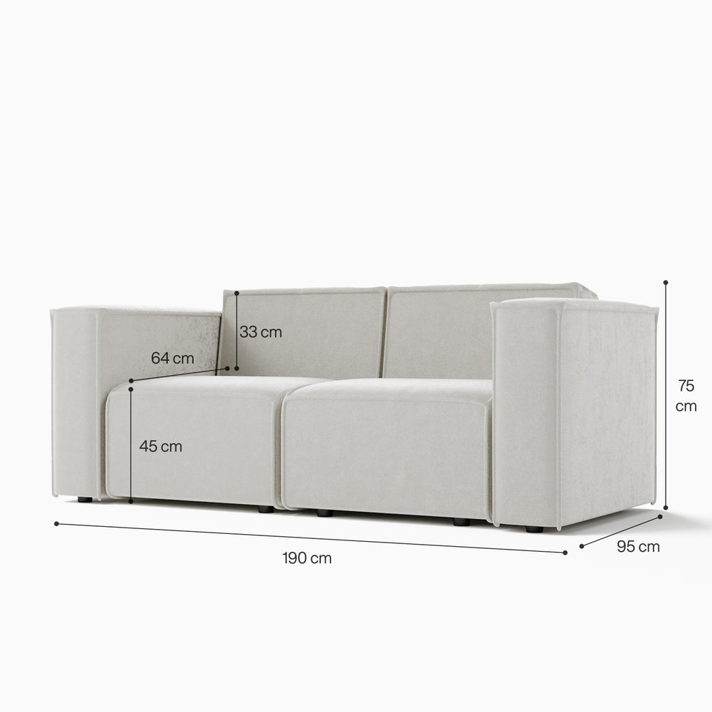 Lounge 2-Seater Straight Sofa