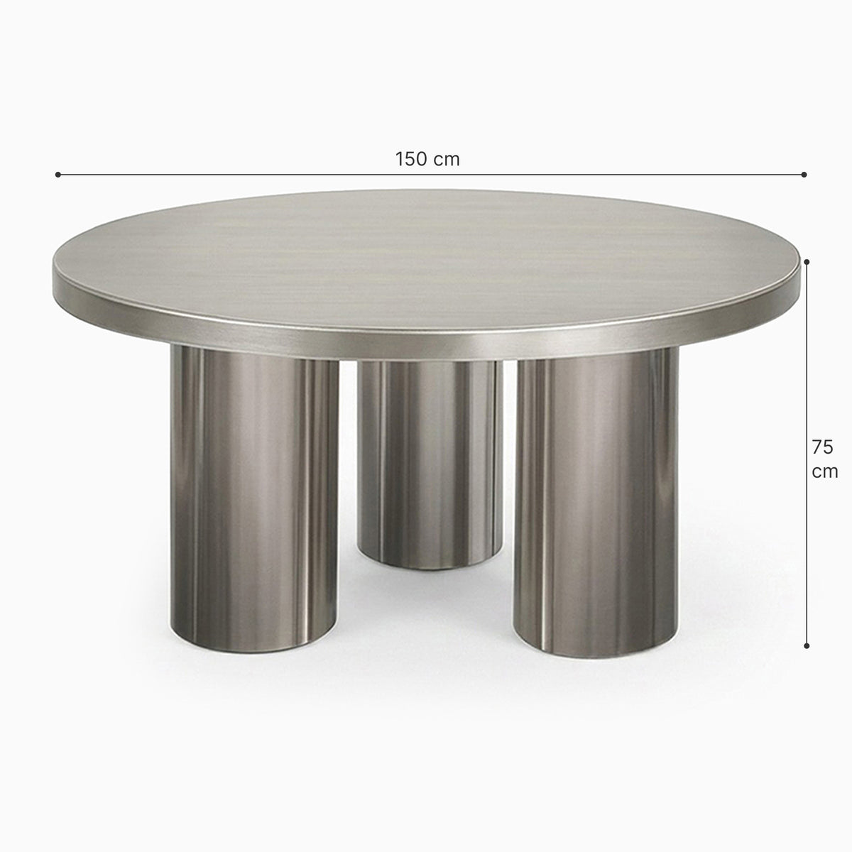 Yves Steel Round Dining Table image