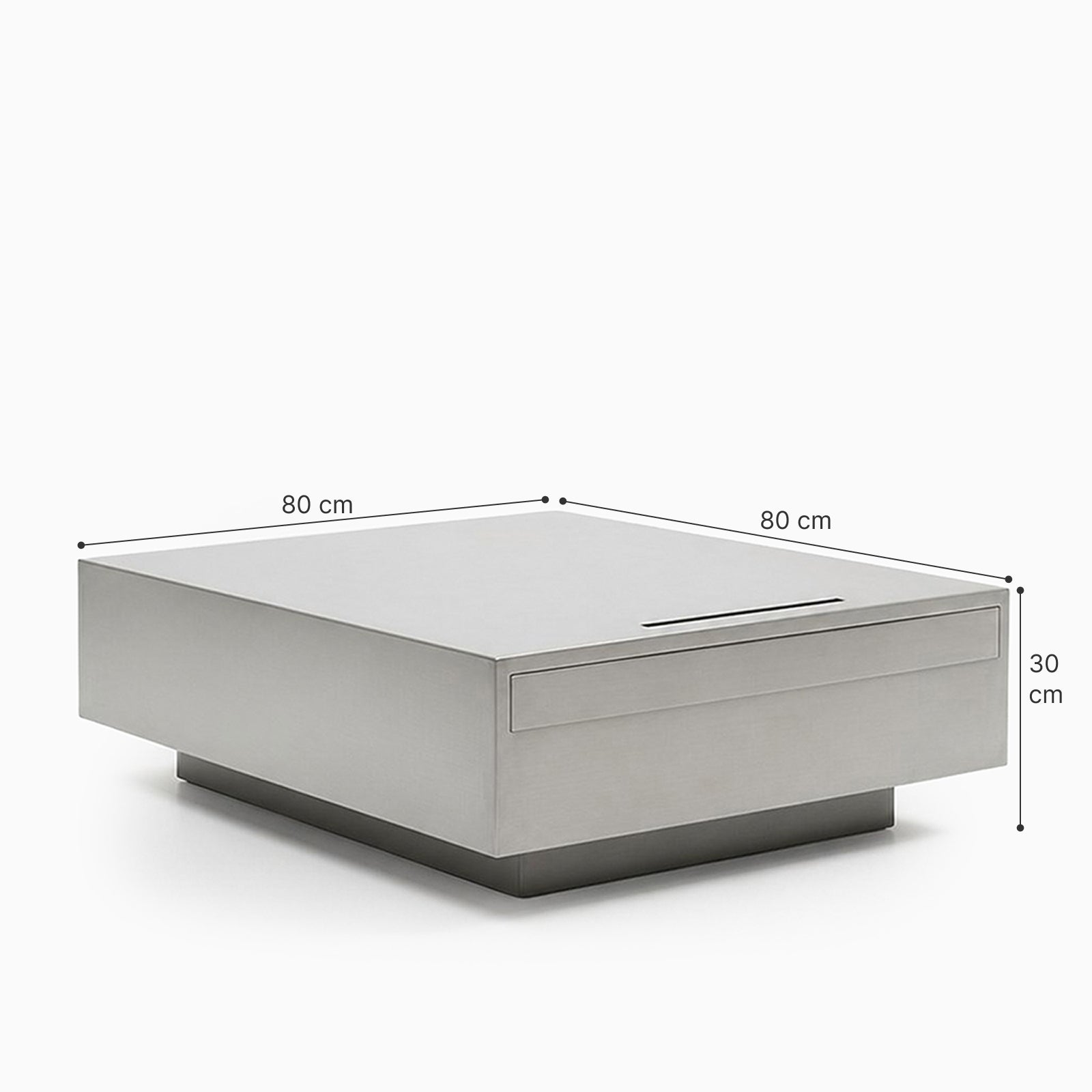 Luca Steel Coffee Table with Integrated Ash Recess image
