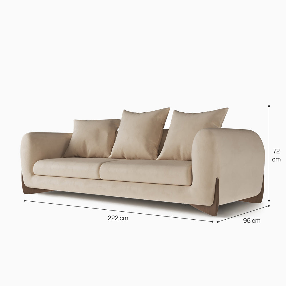 Kyoto 3-Seater Straight Sofa