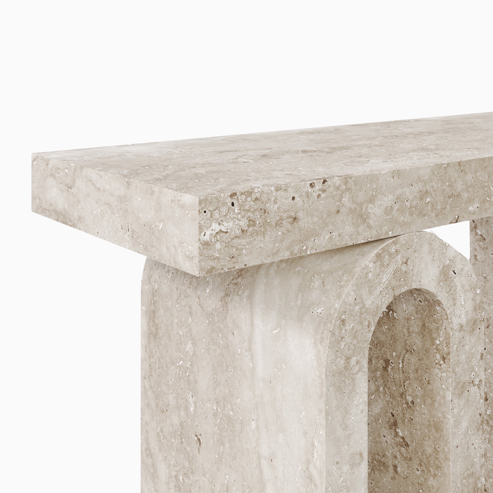 Arcadia Travertine Arched Base Console image