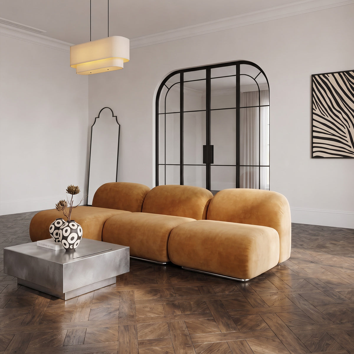 Luca Steel Coffee Table with Integrated Ash Recess image