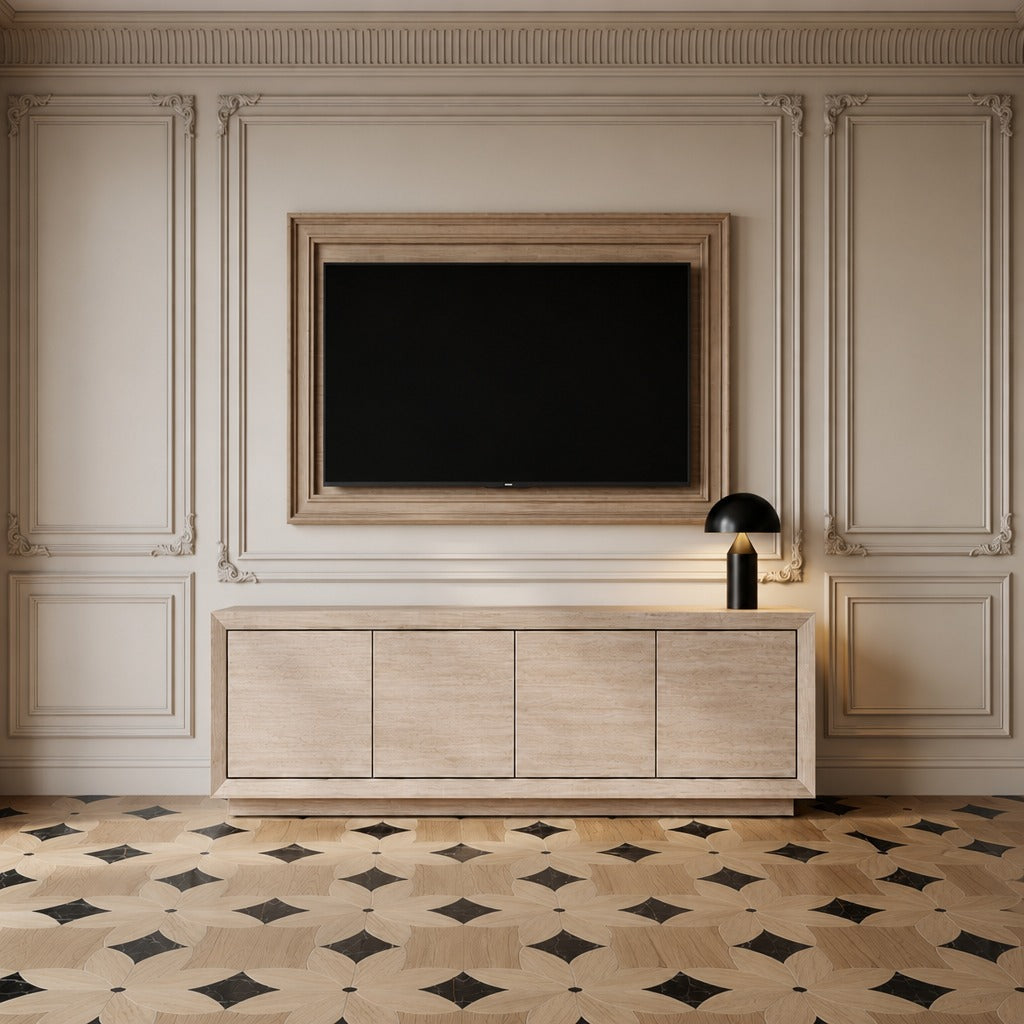 Yucca Cream Travertine TV Stand