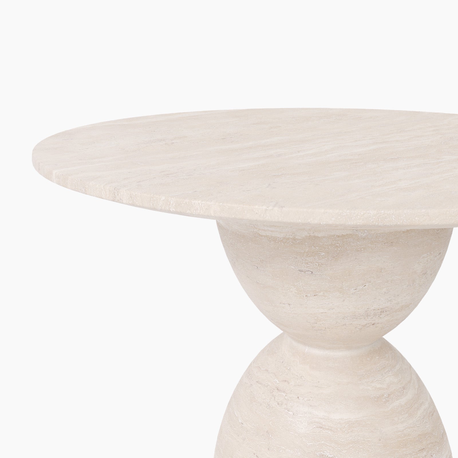 Sussane Travertine Sculpted Base Dining Table image
