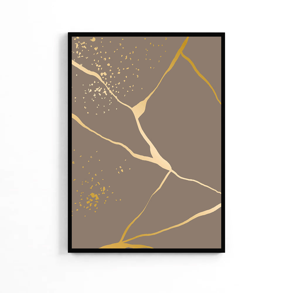 Golden Lines Pastel Poster