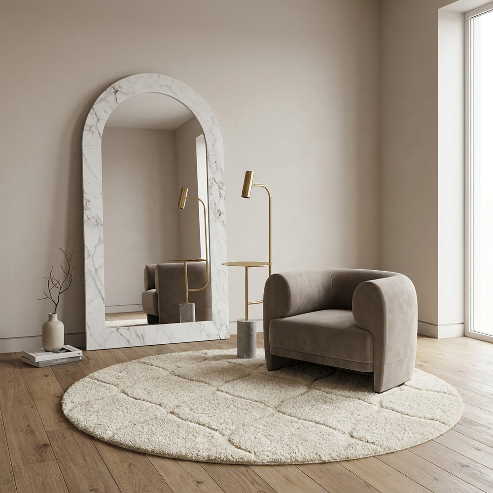 Amelia Marble Floor Mirror