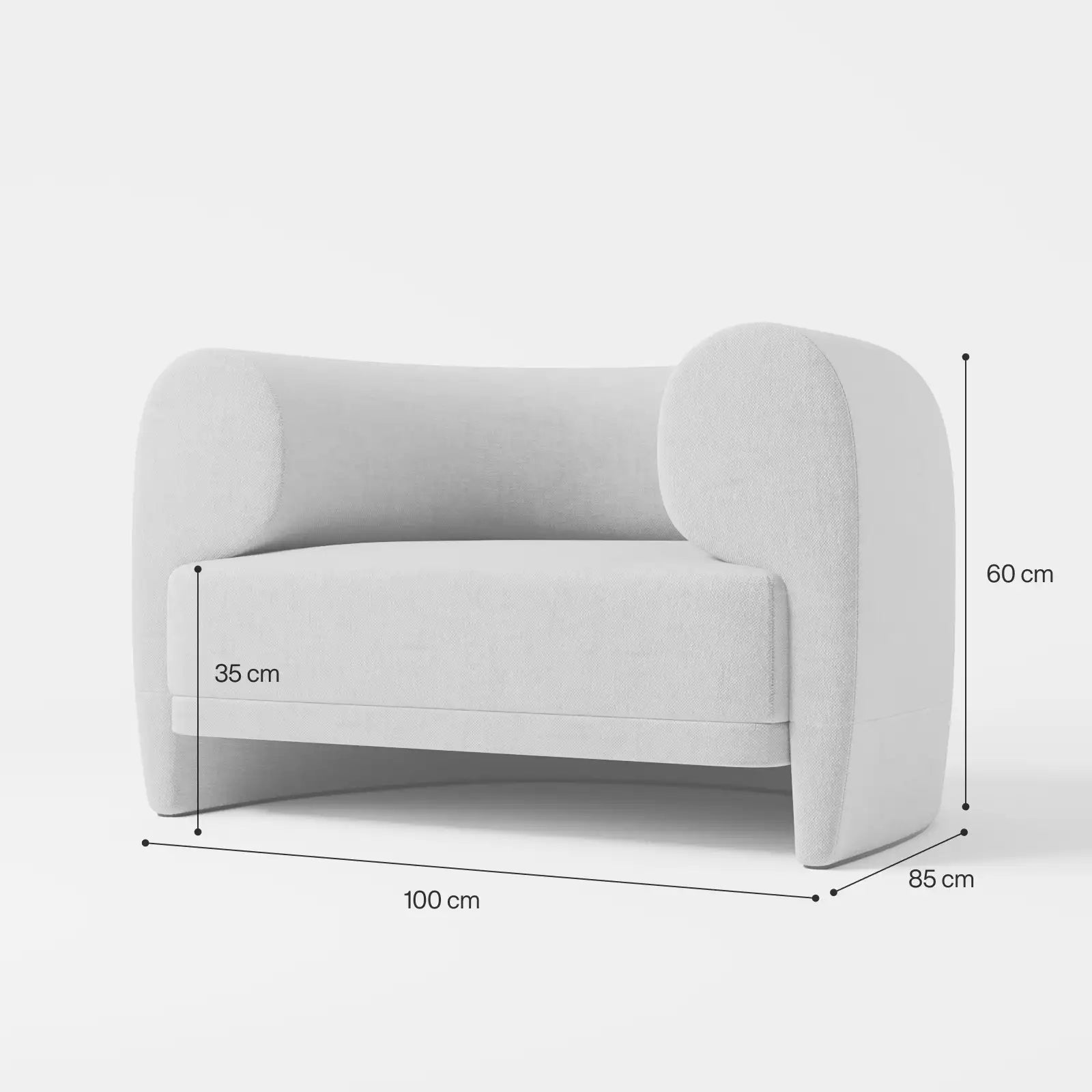 Premium Linen U-Shape Armchair