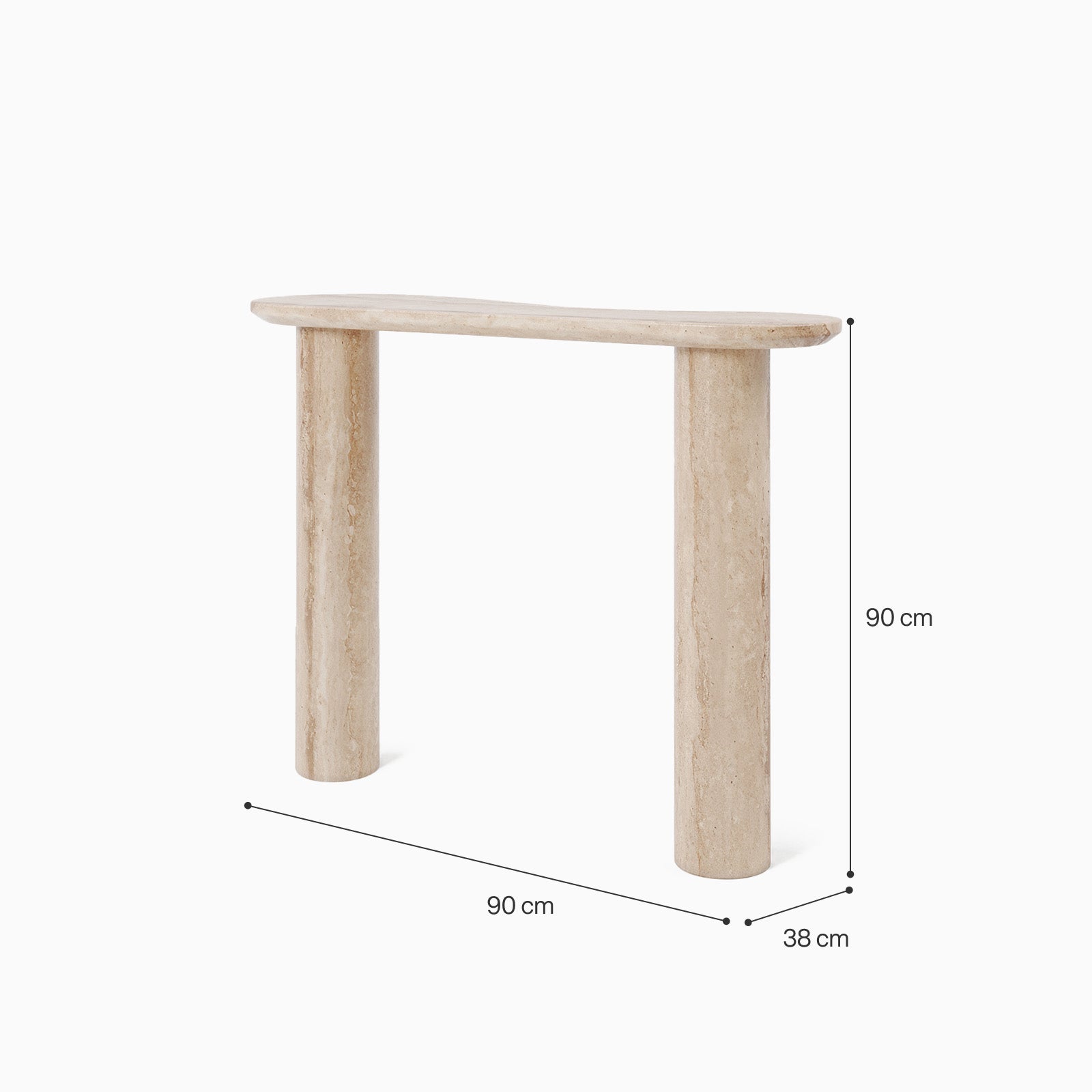 Lawrence Cream Travertine Console image