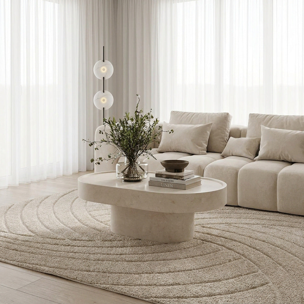 Sicily Cream Marble Coffee Table image