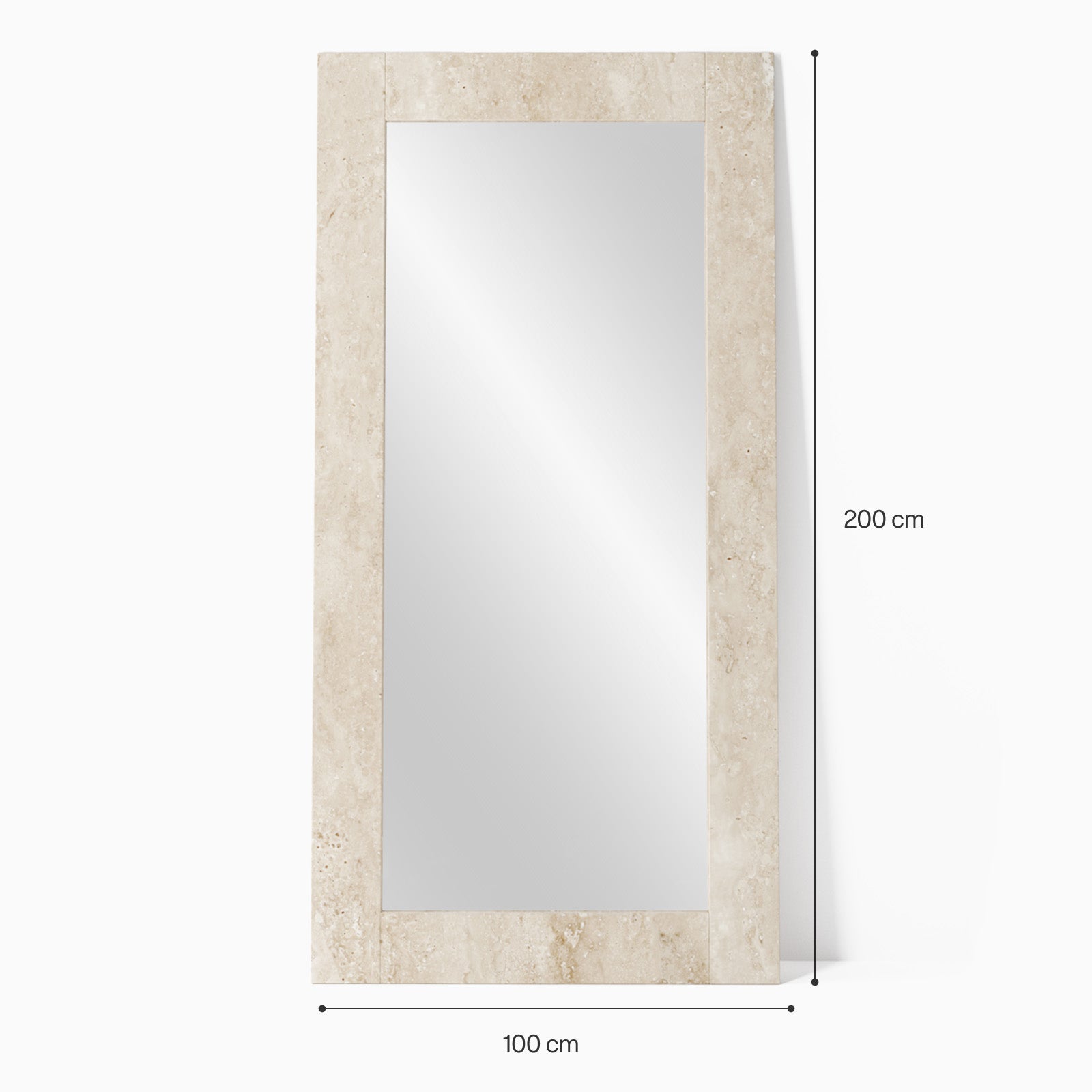 Annabelle Travertine Floor Mirror image