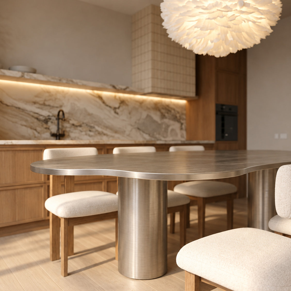 Rian Steel Dining Table image