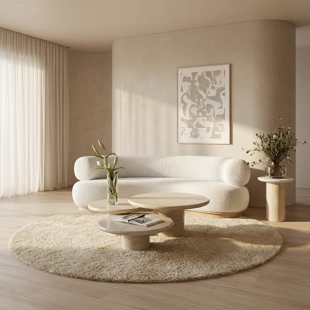 Abby Travertine Coffee Table