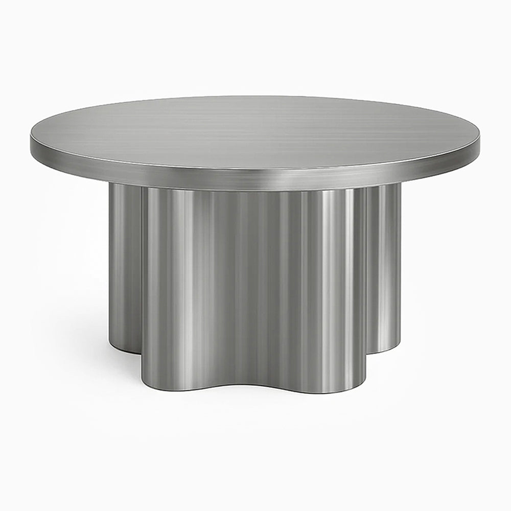 Rocco Steel Scalloped Base Dining Table image