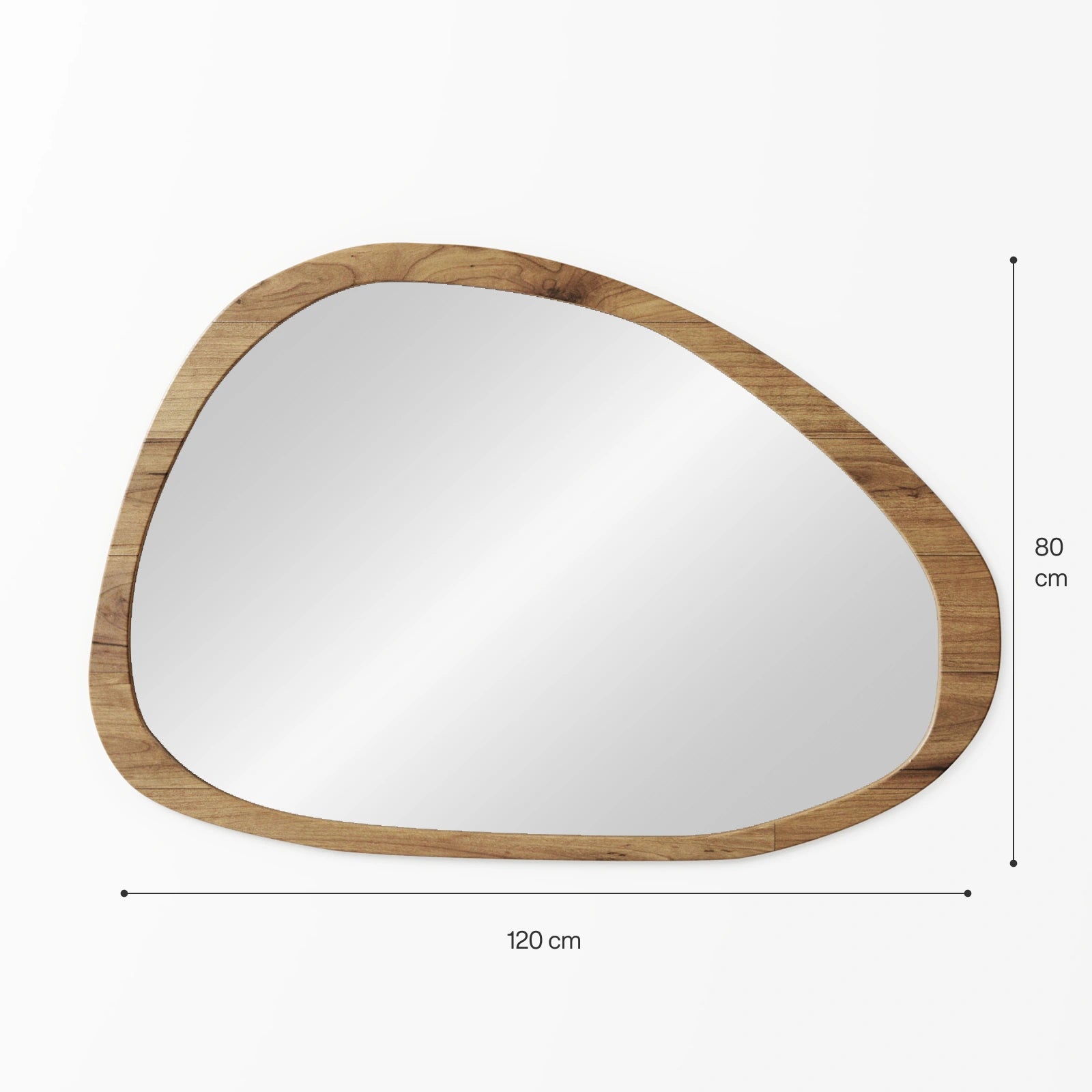 Vellum Irregular Shape Wall Mounted Mirror