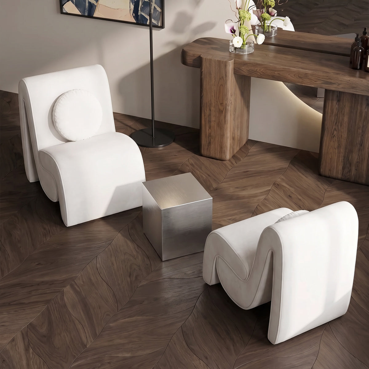 Vesper Steel Cube Side Table image