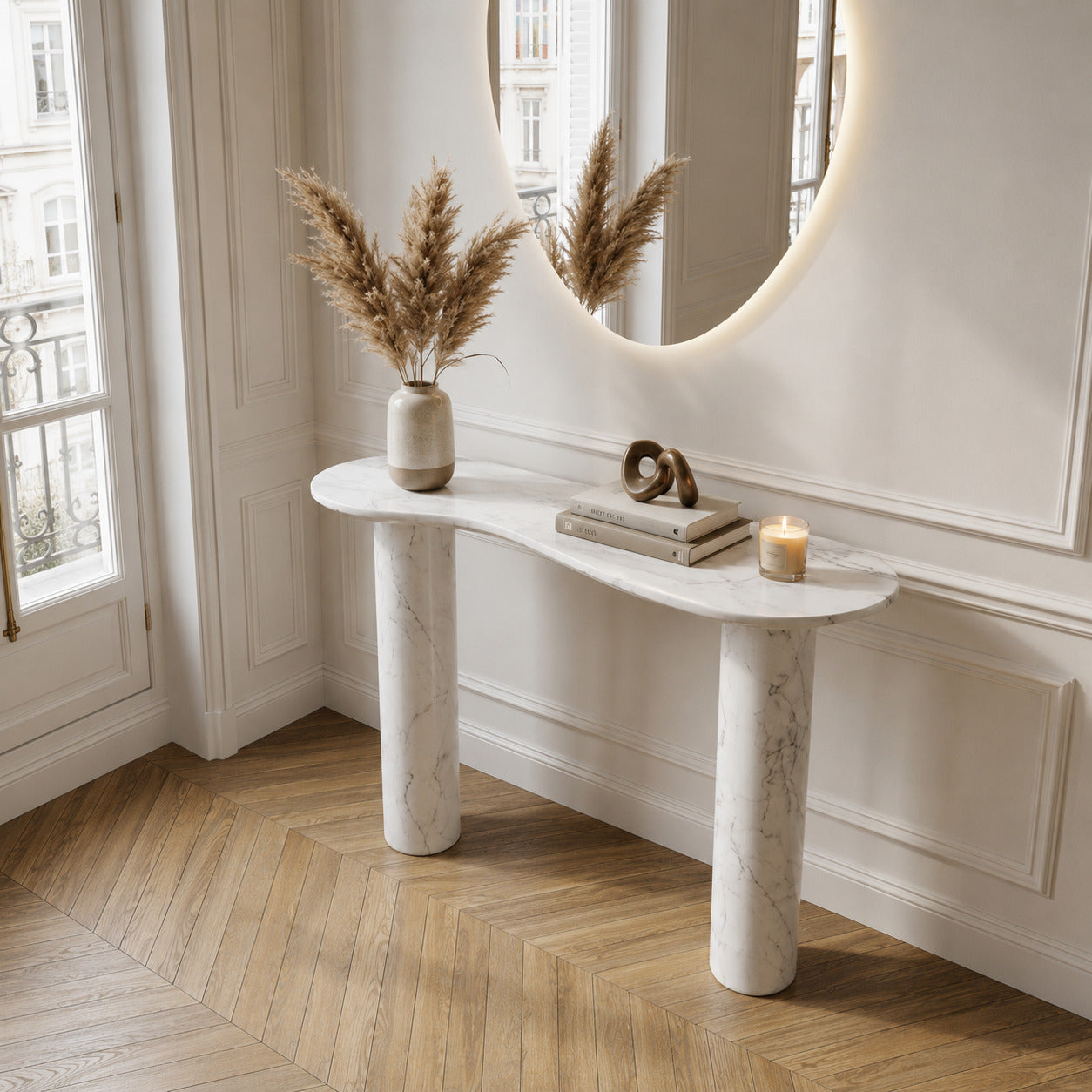 Lawrence White Marble Console image