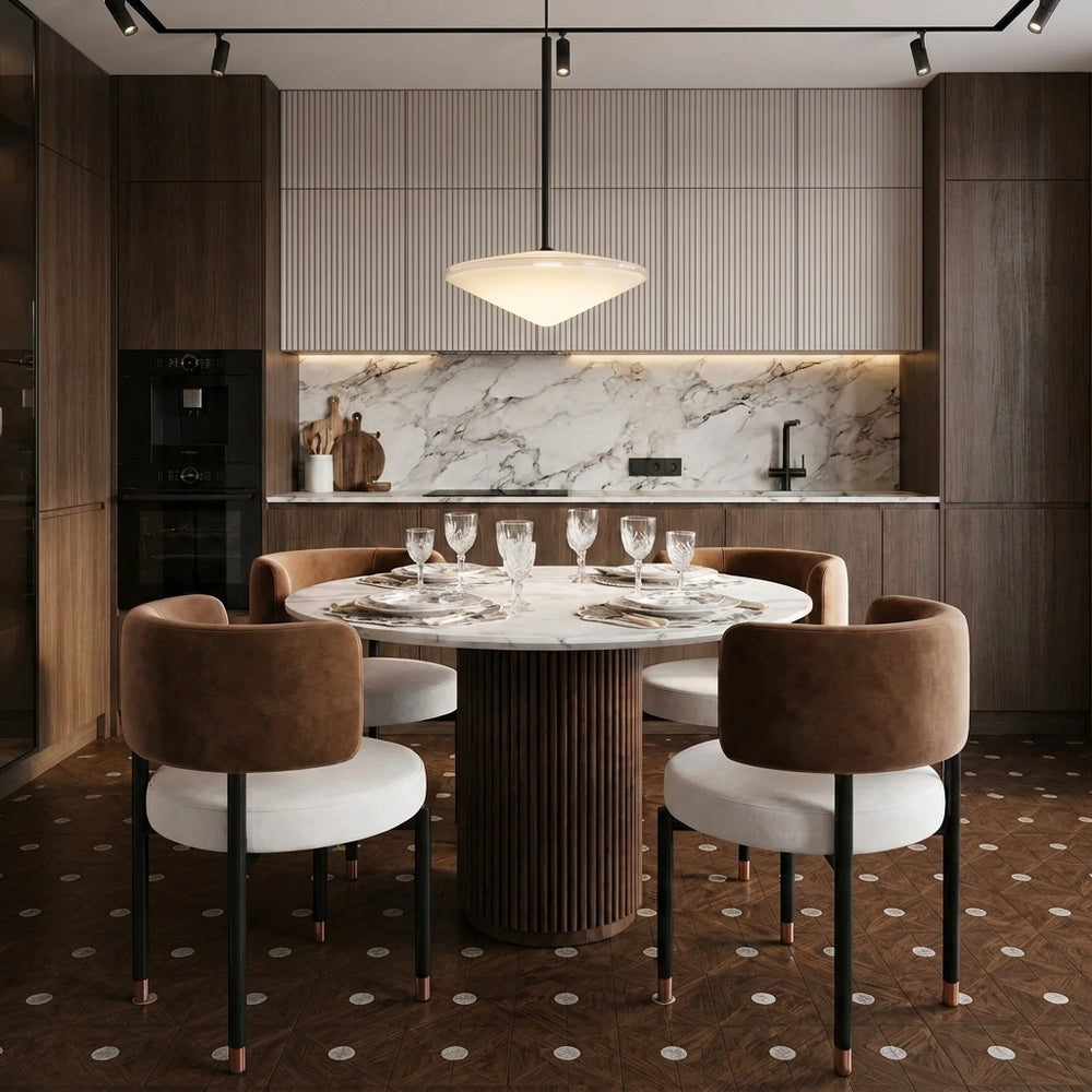 Milan Marble Top Dining Table