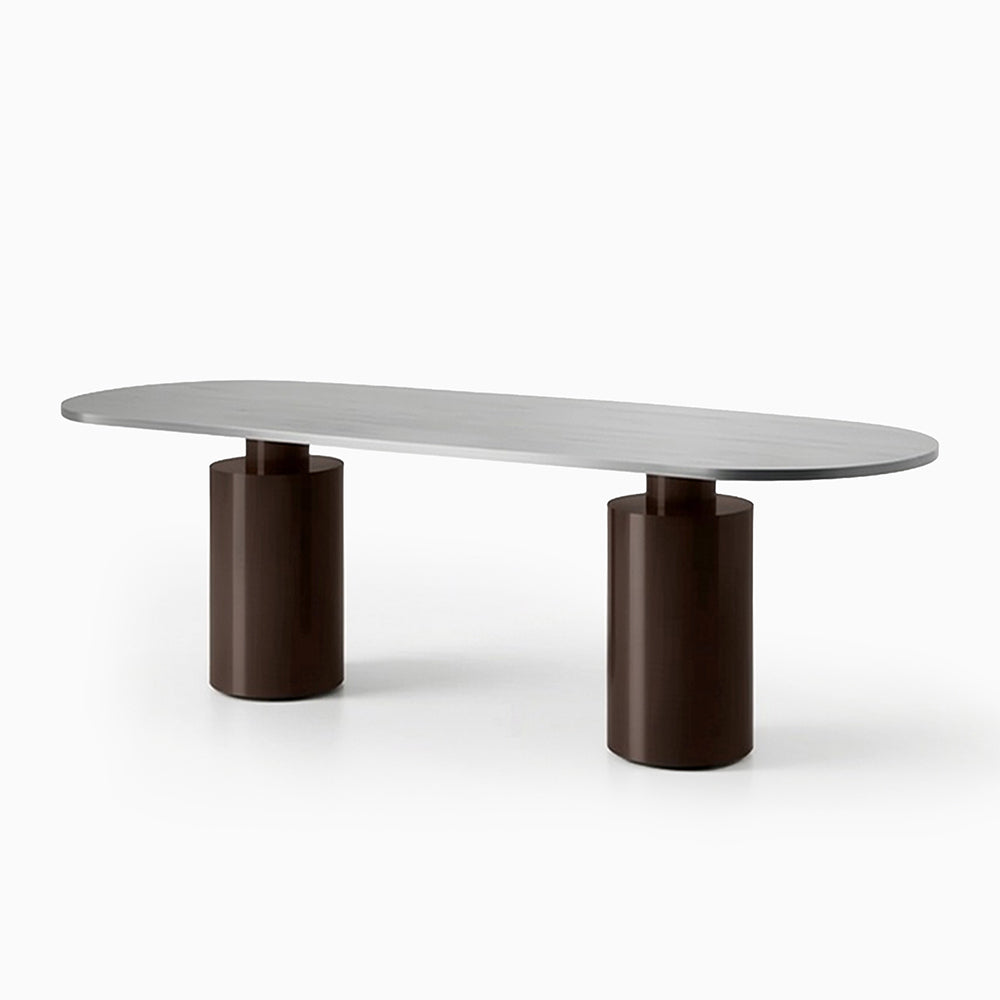 Noé Steel Twin Column Dining Table image