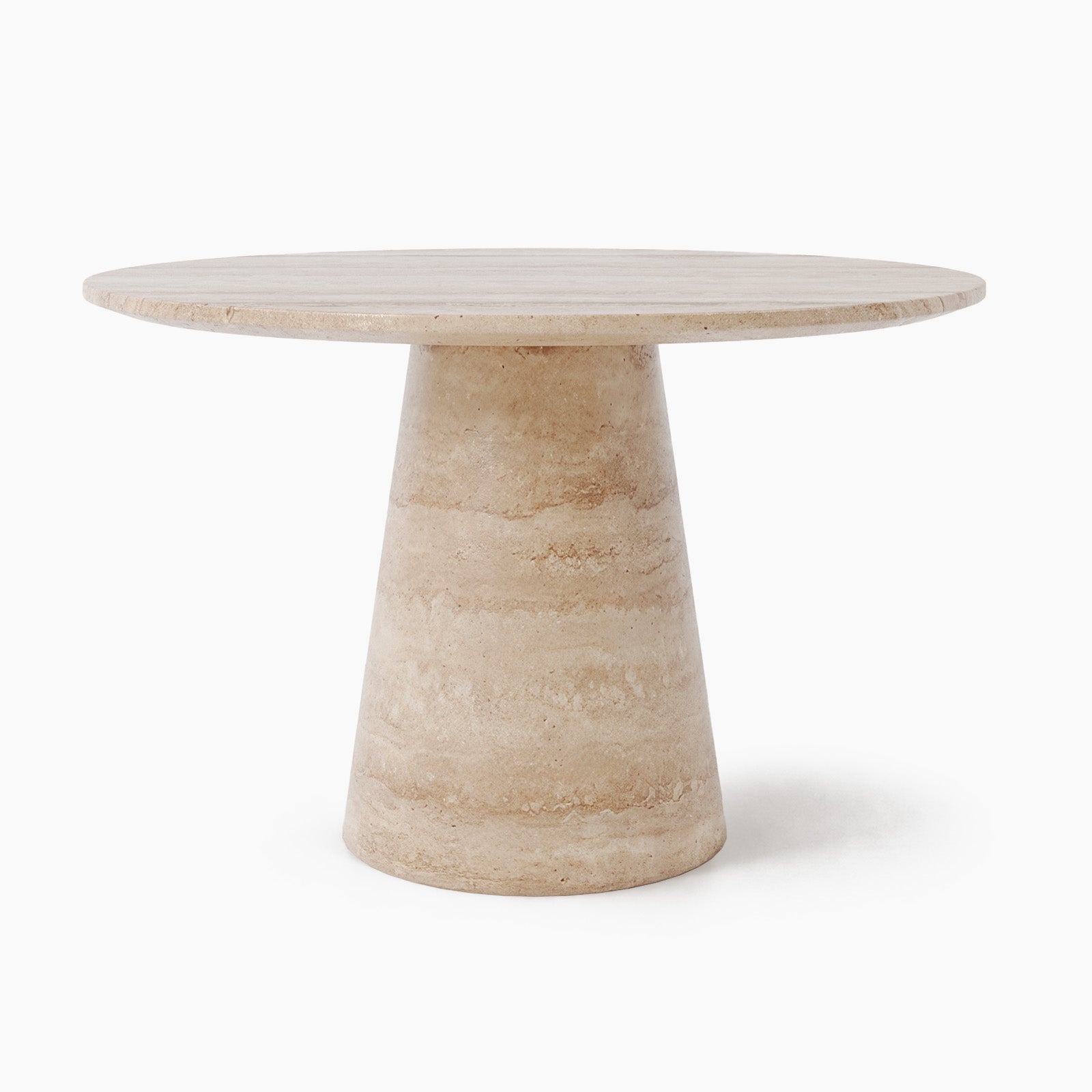 Adelle Cream Travertine Dining Table