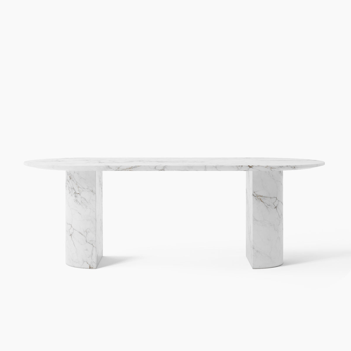 Modena White Marble Dining Table