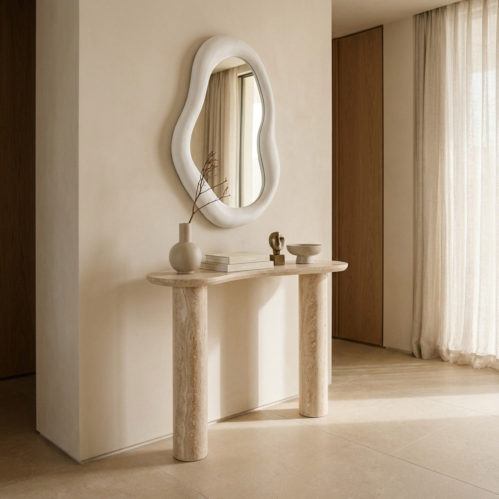 Lawrence Cream Travertine Console image