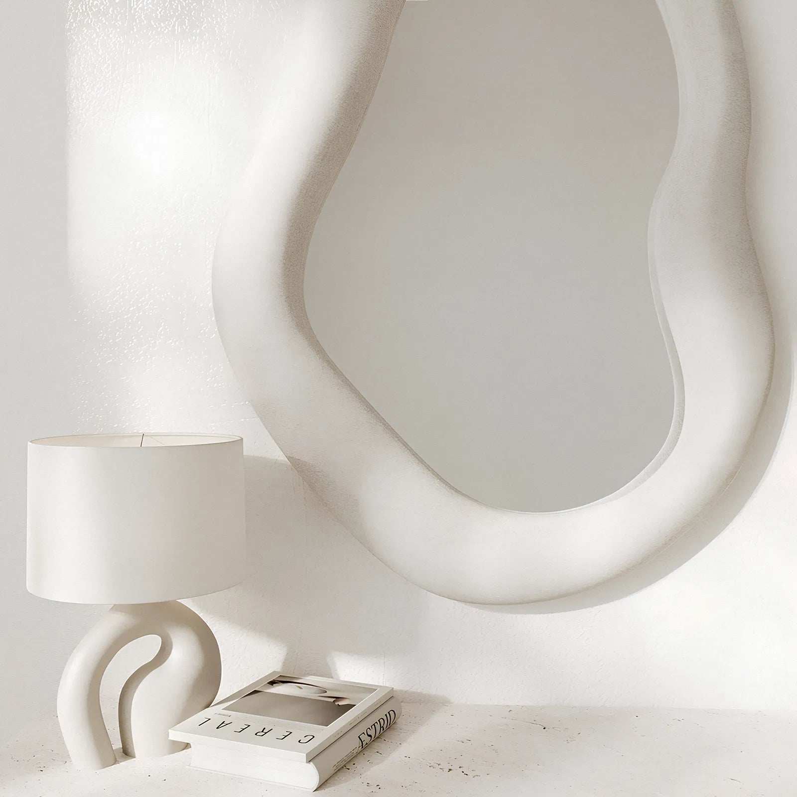 Clarion Flannelette Frame Irregular Wall Mirror