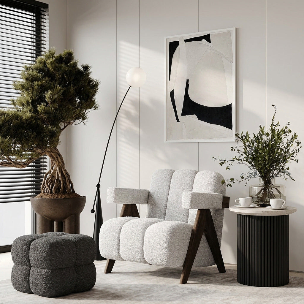 Elise Travertine Top Side Table