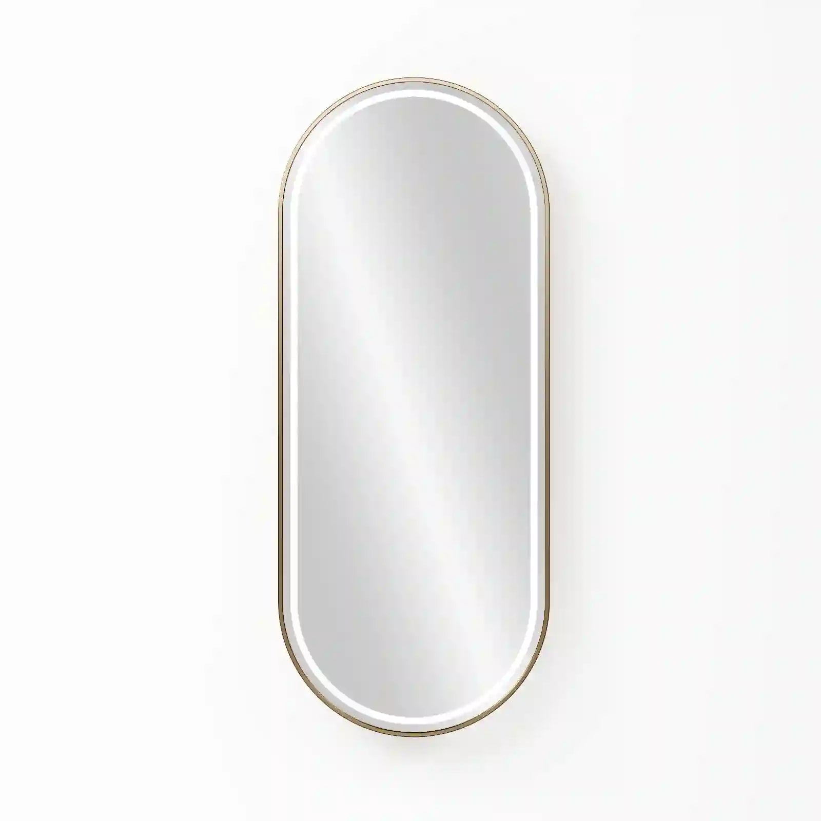 Celestial Oval Gold Mirror with Light