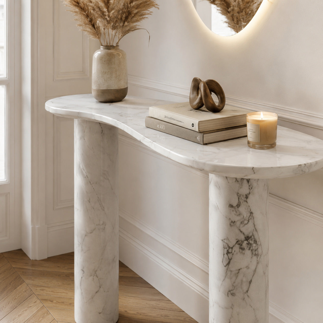 Lawrence White Marble Console image