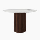 White Marble & Walnut