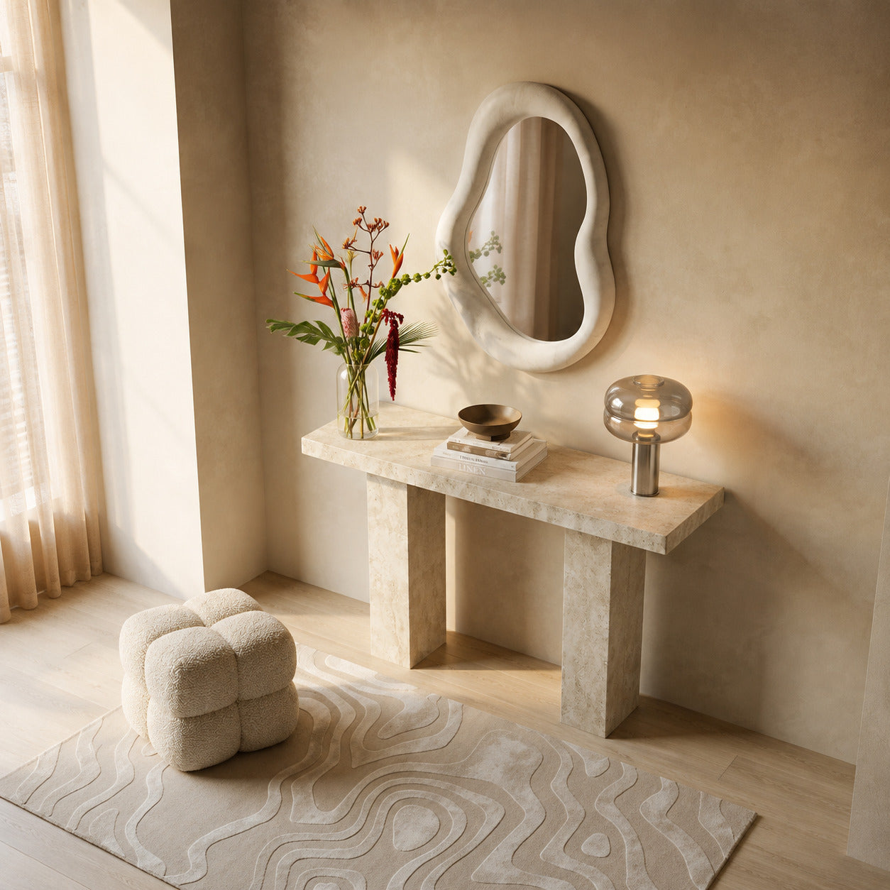 Gusto Travertine Console image