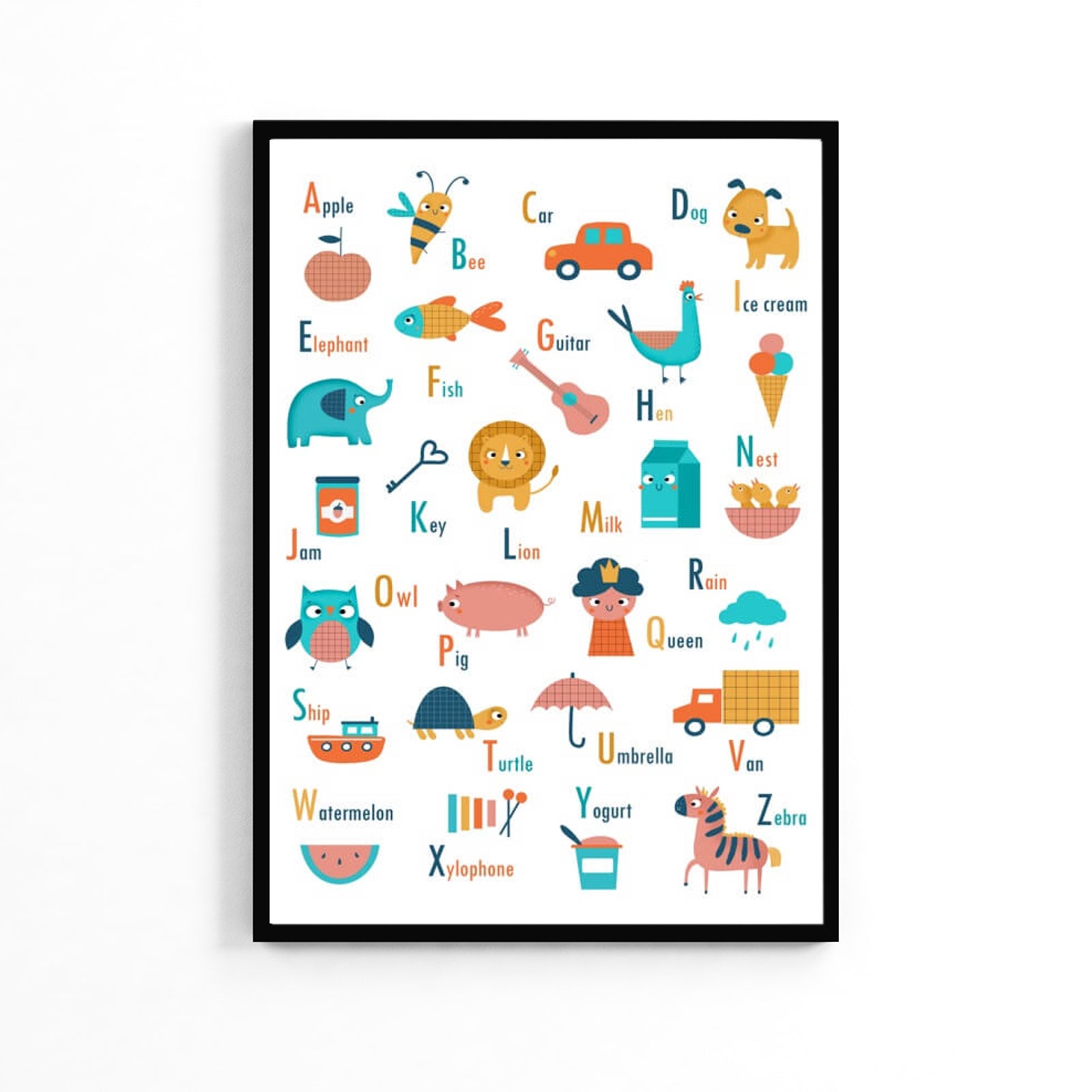 Плакат с английскими буквами алфавита для детей image