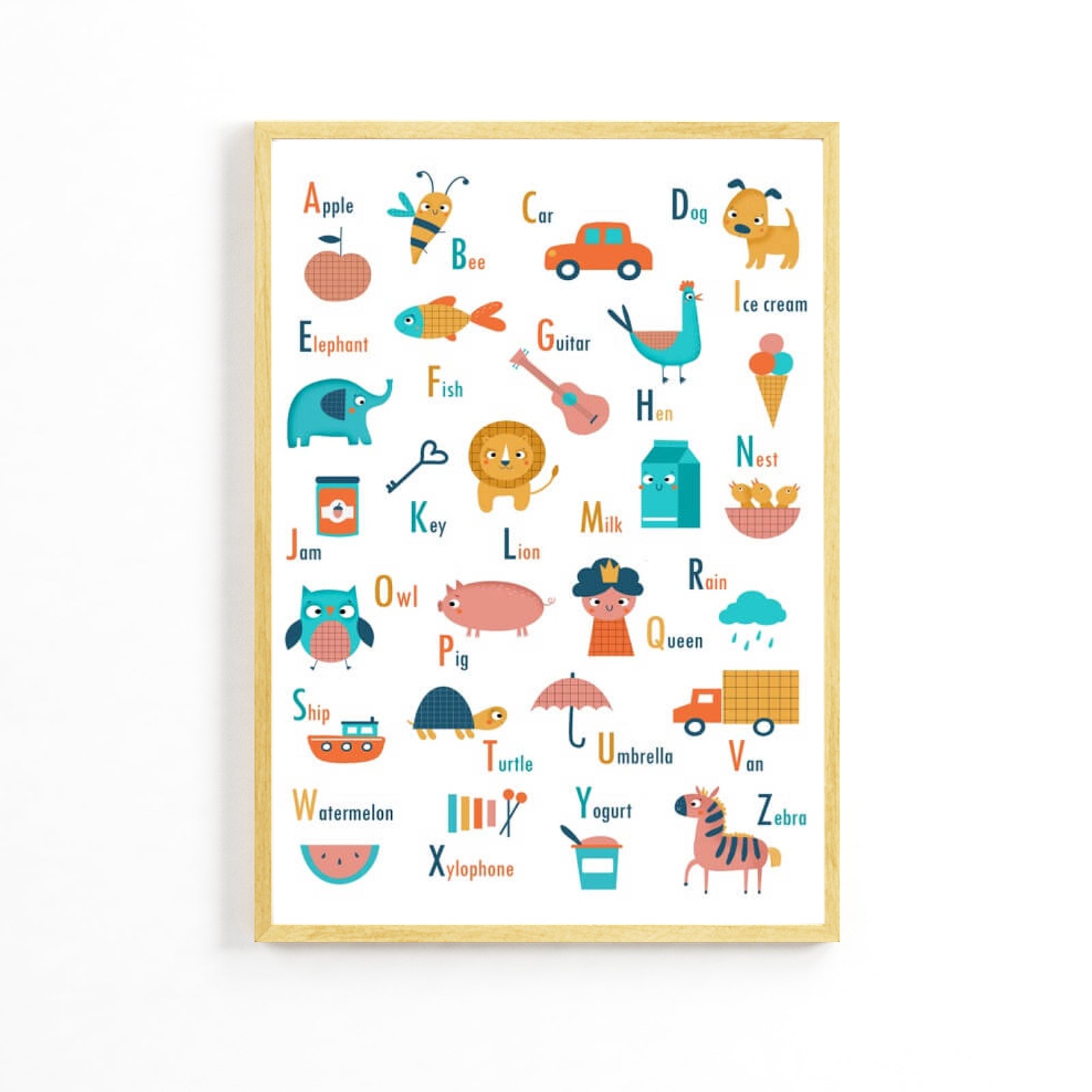Плакат с английскими буквами алфавита для детей image