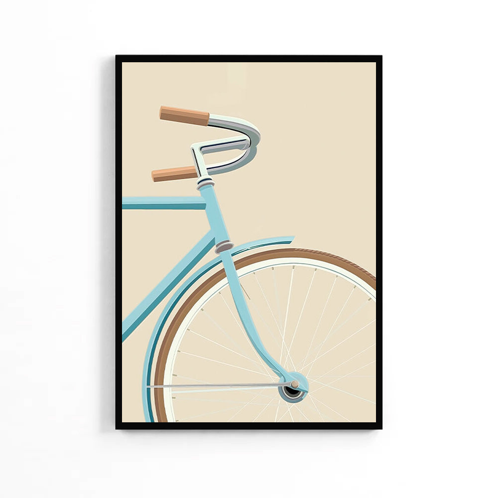 Плакат «Детский велосипед светло-голубого цвета» image