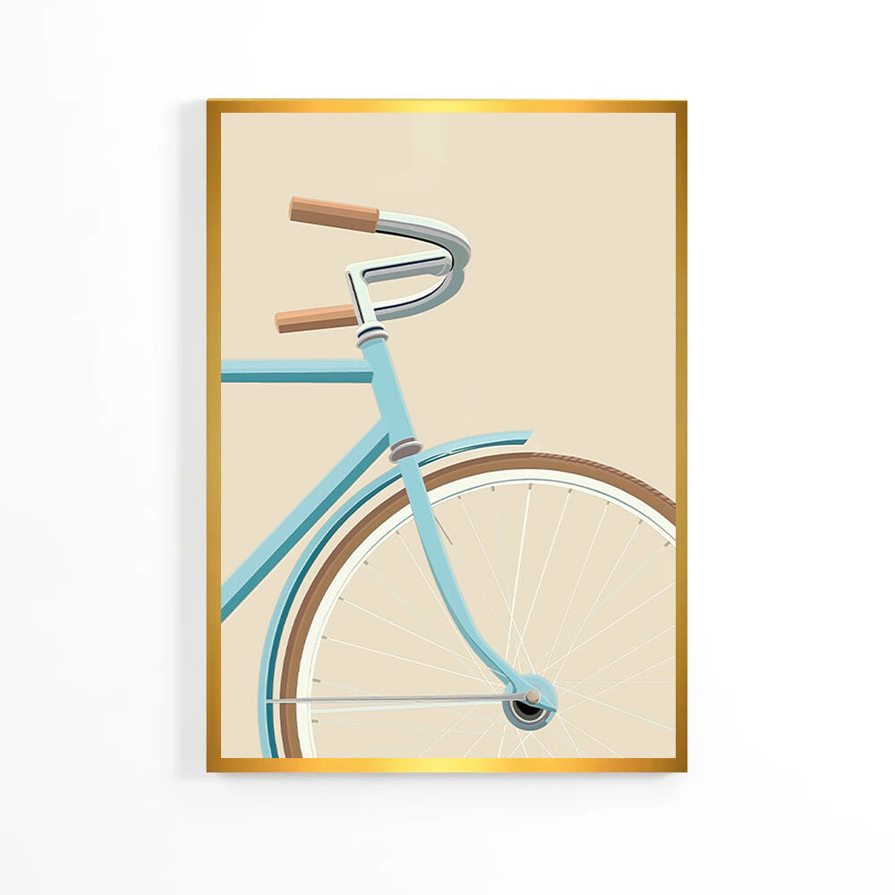 Плакат «Детский велосипед светло-голубого цвета» image