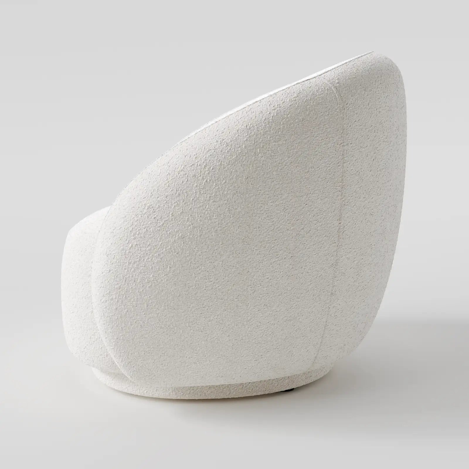 Premium Rounded Shape Boucle Armchair