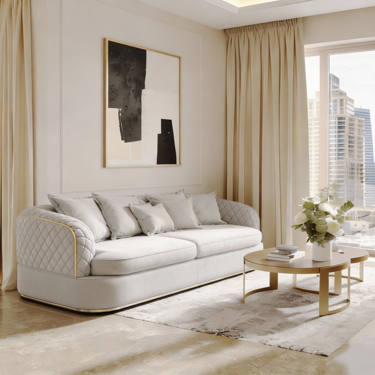 Двухместный прямой диван Allure