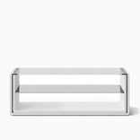 Glass & White Wood