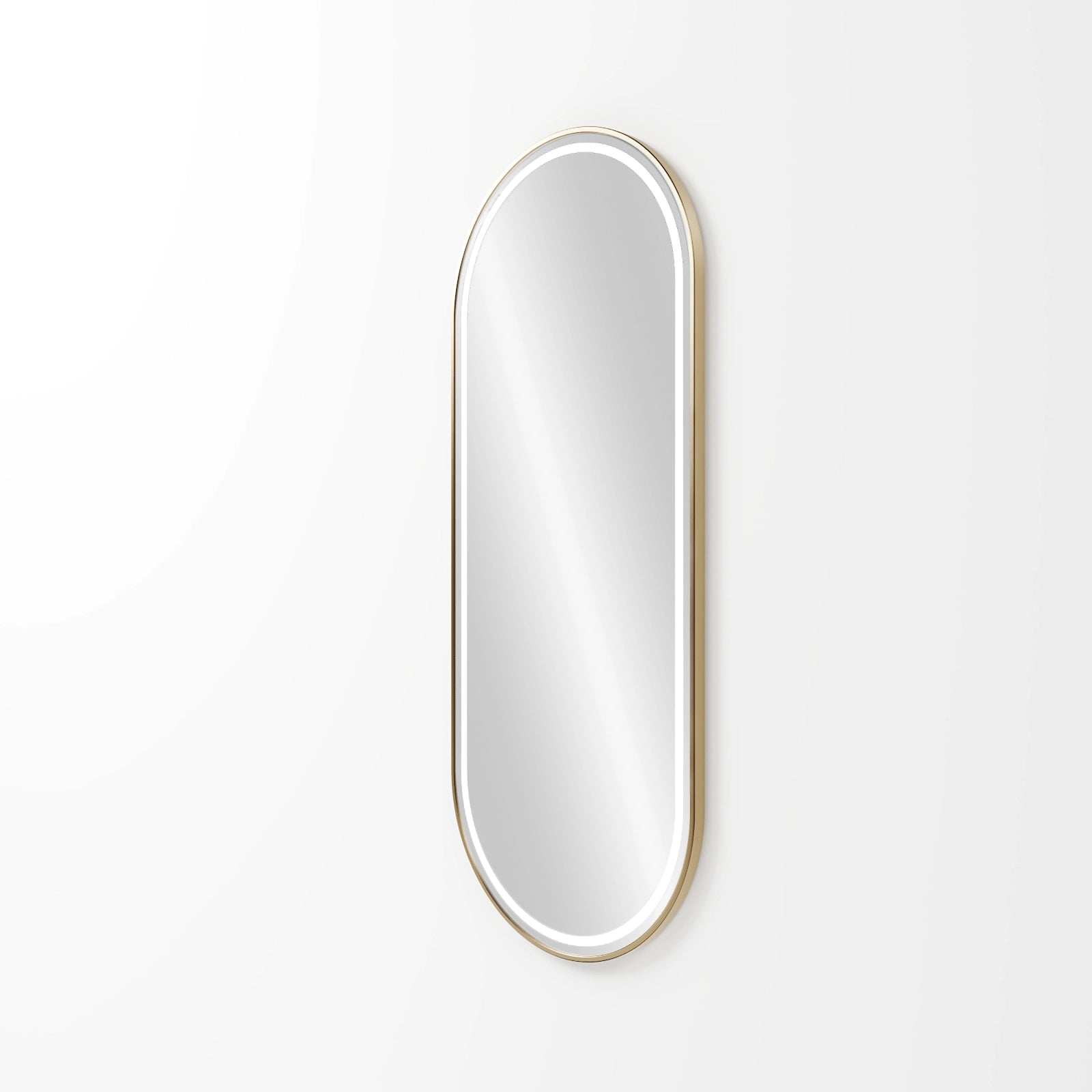 Celestial Oval Gold Mirror with Light