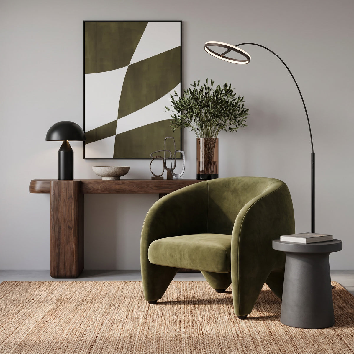 Curved Accent Chair image